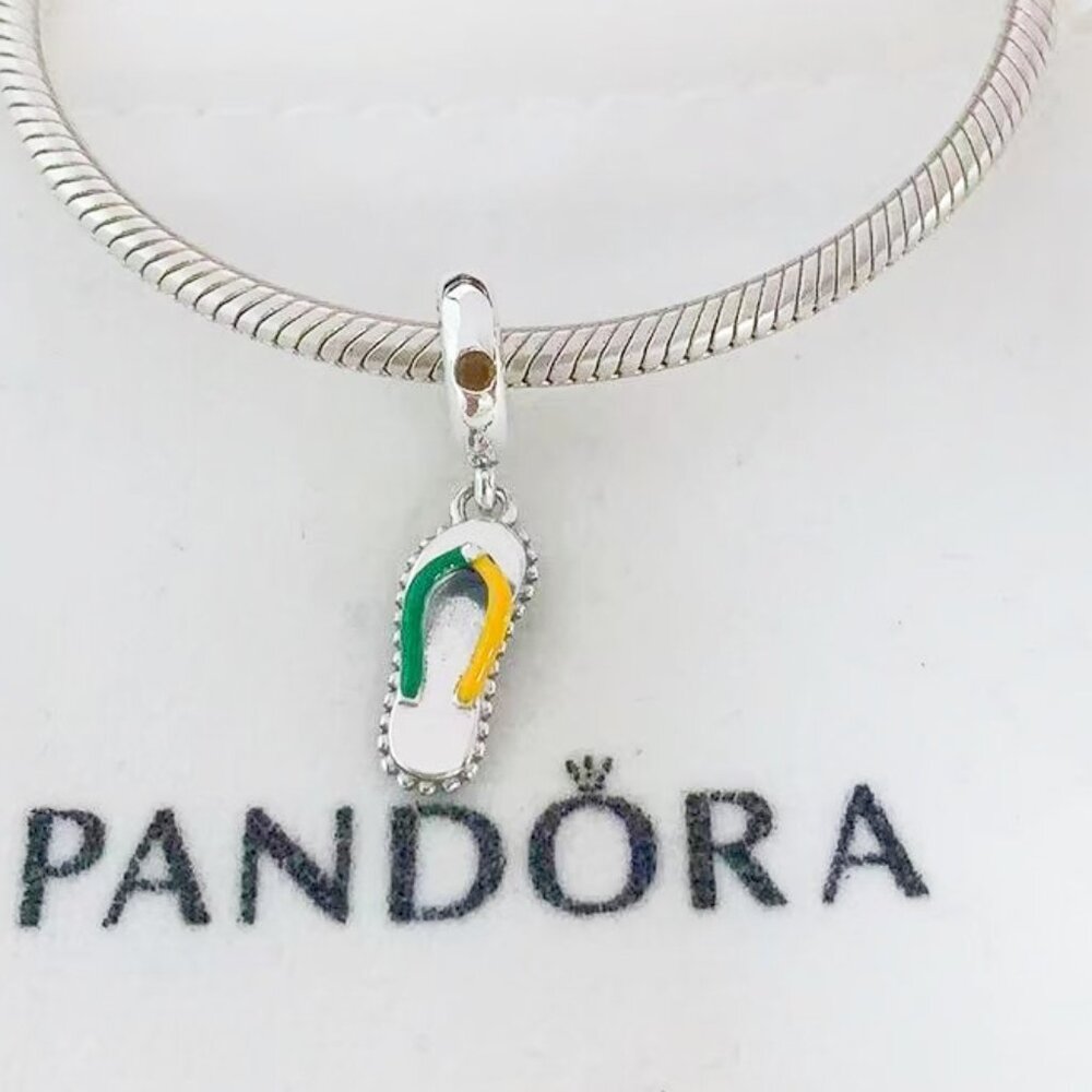 NEW PANDORA Pandora Beach Flip-flops Dangle Charm